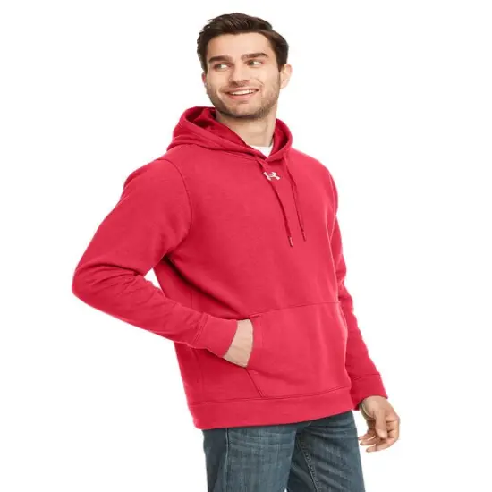 Under Armour&reg; Men's Hustle Pullover Hooded Sweatshirt CRBN HT/ GRY {4}
