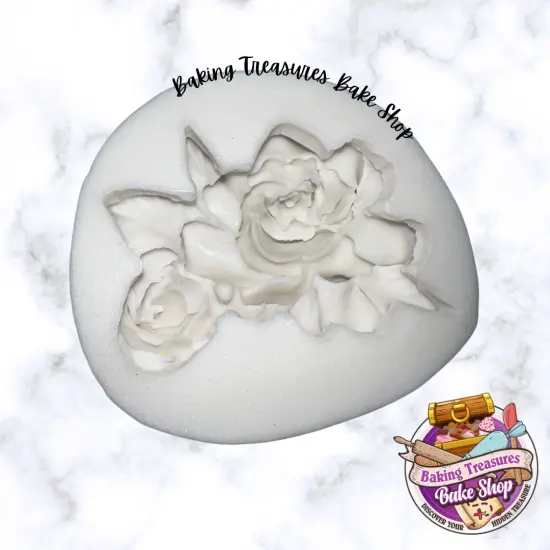 Roses With Leaves Silicone Mold {2}