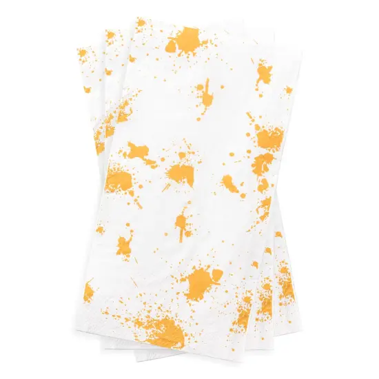 Durable White with Gold Paint Splatter Paper Dinner Napkins (600 Napkins) {2}