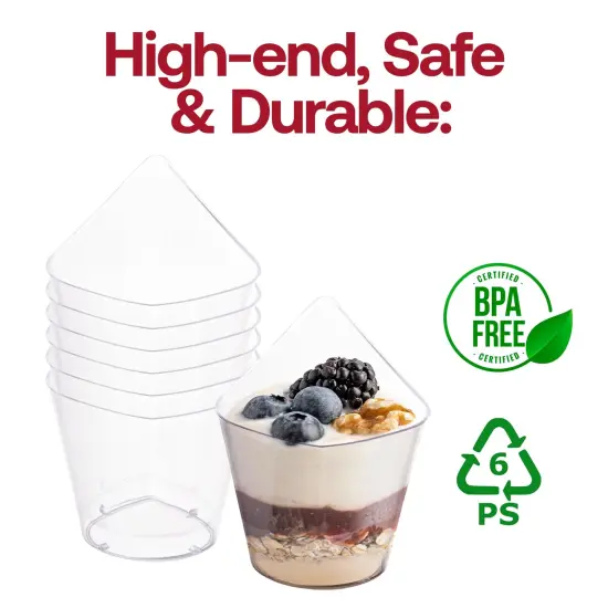 Clear Teardrop Disposable Plastic Cups - 4 oz. (288 Cups) {4}