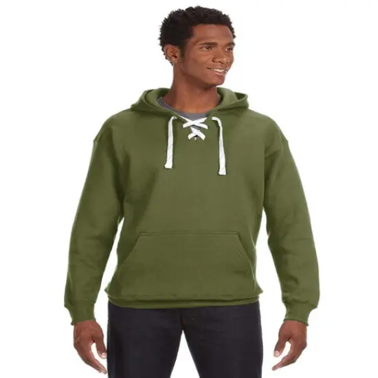 J America&reg; Sport Lace Hooded Sweatshirt MILITARY GREEN {1}