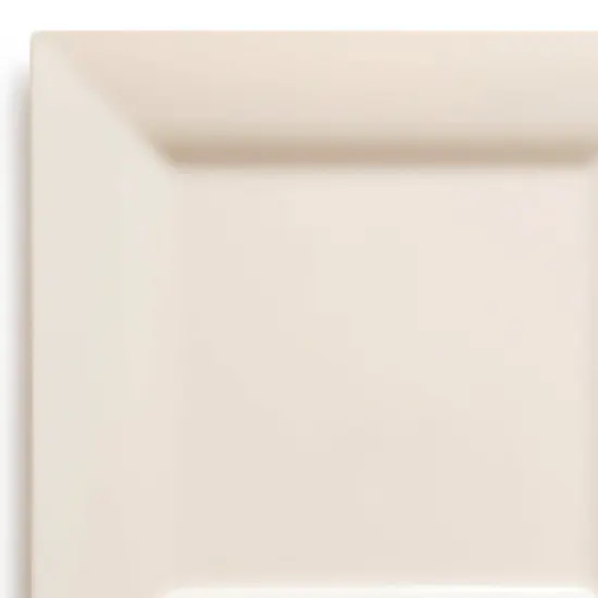 Ivory Square Plastic Dinner Plates - 9.5" (120 Plates) {1}