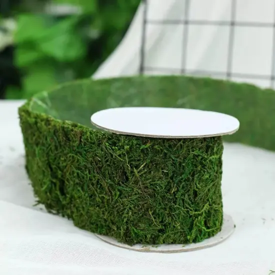 3x48 in Green Natural Moss Ribbon Roll Wedding Party DIY Crafts Supplies Event {2}