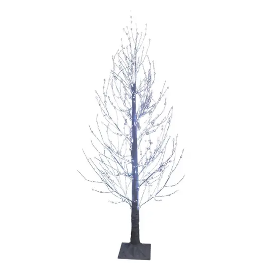 Kurt Adler 5-Foot Winter White Twig Tree and 900-Light Cool White Fairy LED {1}