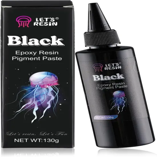 LET'S RESIN Black Epoxy Resin Pigment Paste,100ml High Concentrated Epoxy Resin Color Pigment for Resin Art, Opaque Resin Dye for Resin Painting, River Table, Resin Jewelry Making, Coaster {1}