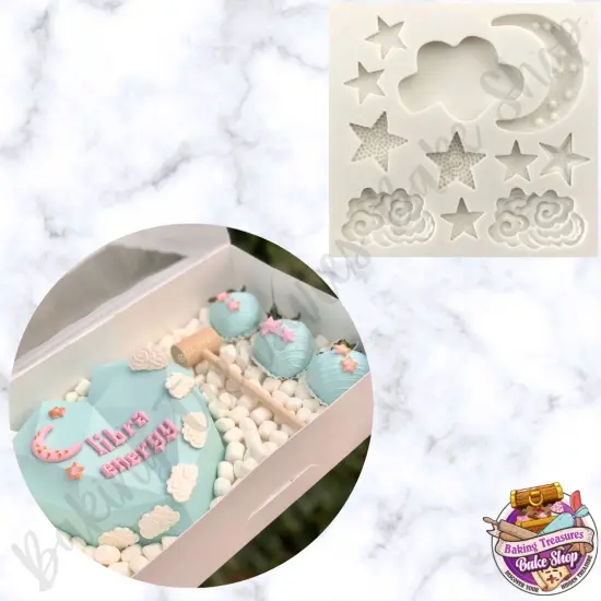 Moon and Stars Silicone Mold {2}