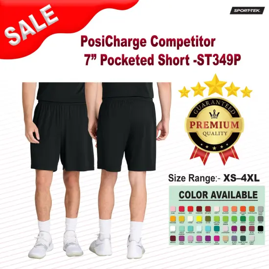 Sport-Tek&reg; PosiCharge Competitor 7&rdquo; Pocketed Short Forest Green {2}