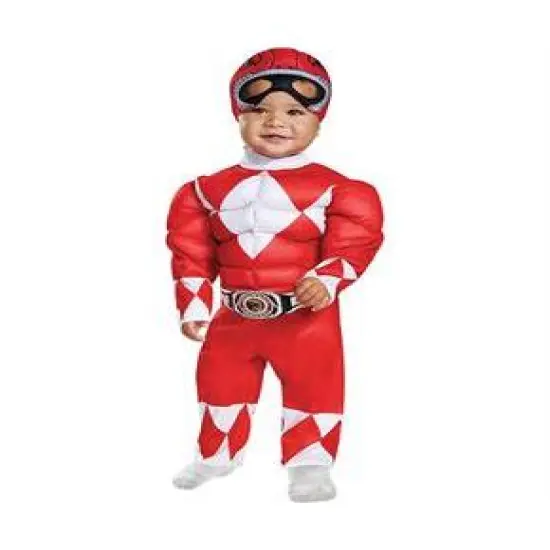 Red Power Ranger Muscle Costume for Toddlers {2}