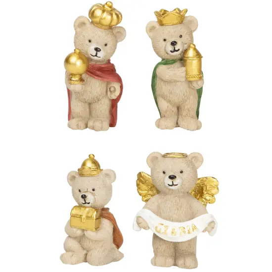 Northlight Bears Christmas Nativity Set - 4.5" - 8-Piece Multi {6}