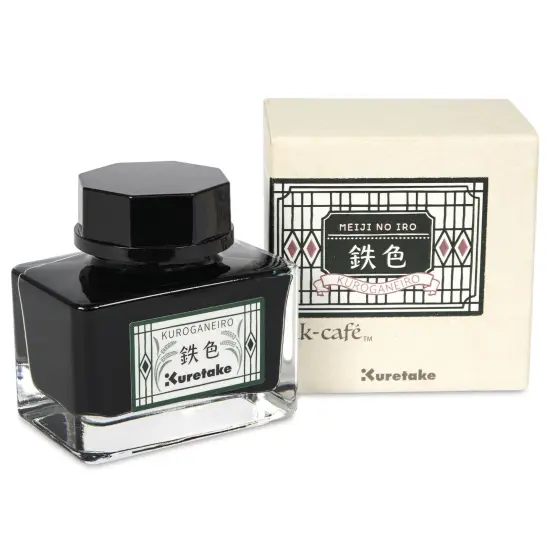Kuretake Ink Cafe Meiji No Iro Pen Ink - 534 Slate Green (Kuroganeiro), 20 ml {1}