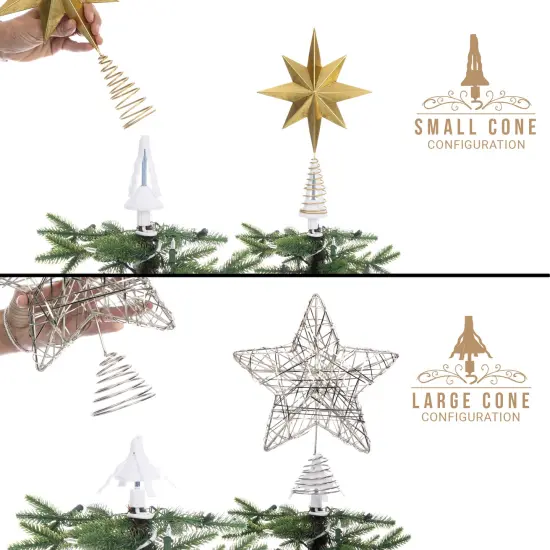 Christmas Tree Topper Holder White {4}