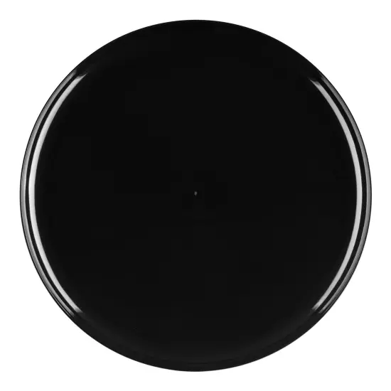 Black Flat Round Disposable Plastic Appetizer/Salad Plates - 8.5" (120 Plates) {2}