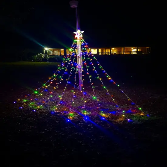 Outdoor Christmas Lights 344 LED Christmas Star String Lights Waterfall Tree Lights Waterproof Christmas Decorations Outdoor Indoor {4}