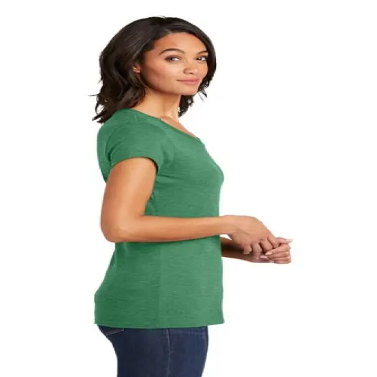 District&reg; Women&rsquo;s Fitted Short Sleeve Crew-Neck Tee Heathered Purple {4}