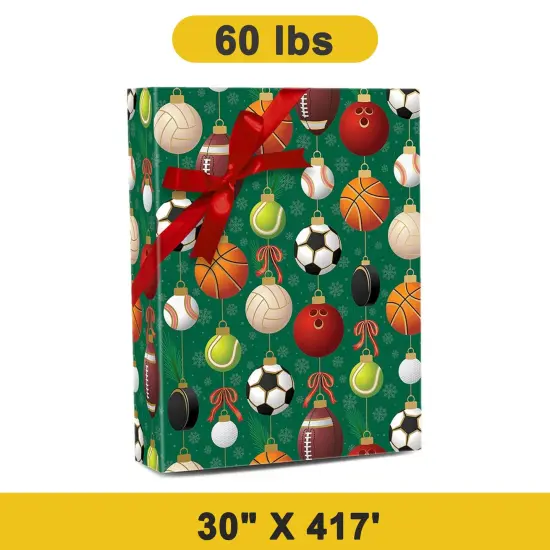 Charming Ornament Gift Wrap Roll 30" x 417' 1 Roll {1}