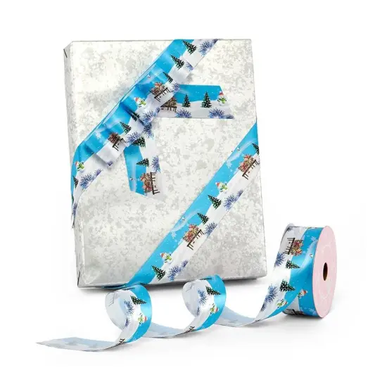 Christmas Scene Satin Ribbon 1 1/2 '' x 25 Yards {3}