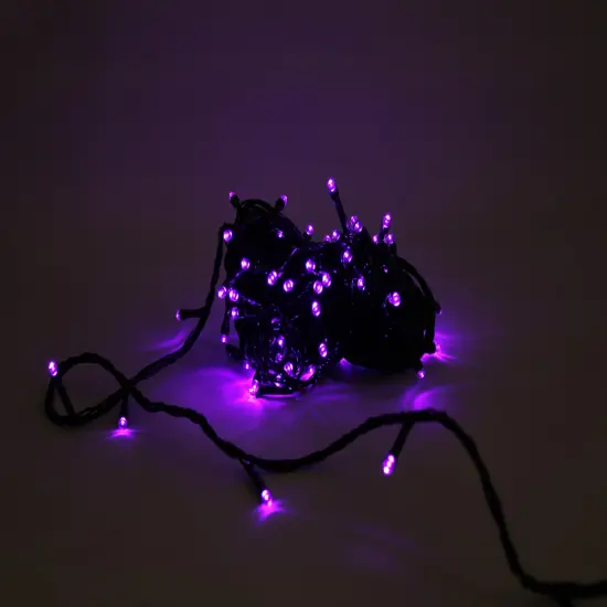 Perfect Holiday 100 LED 32ft Green Wire String Fairy Christmas Light Purple {1}