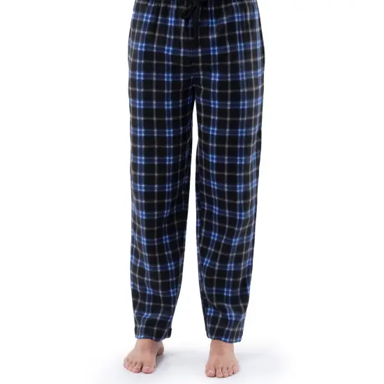 Mens Fleece Lounge Pants Black and Blue Colorway Black / Blue {4}