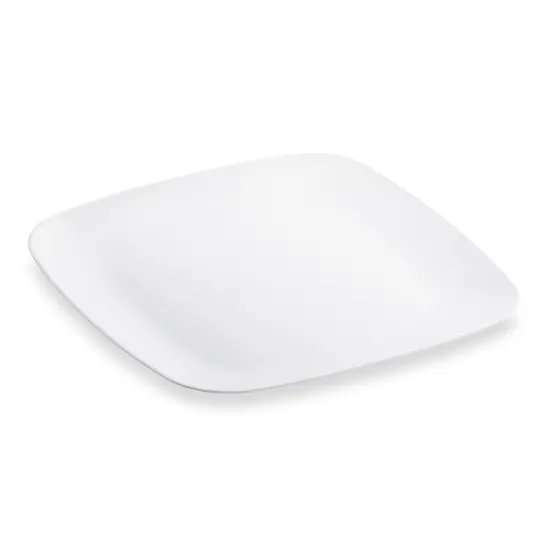 Solid White Flat Rounded Square Disposable Plastic Appetizer/Salad Plates - 7.25" (120 Plates) {1}