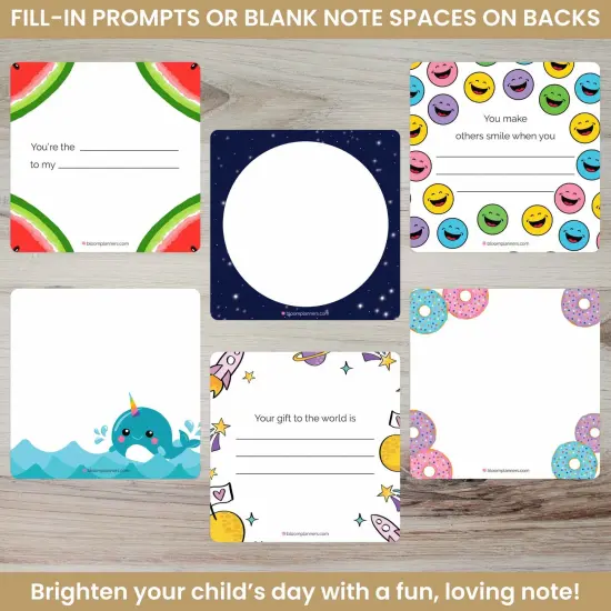 bloom daily planners Card Deck, 3" x 3", Lunch Box Notes {4}