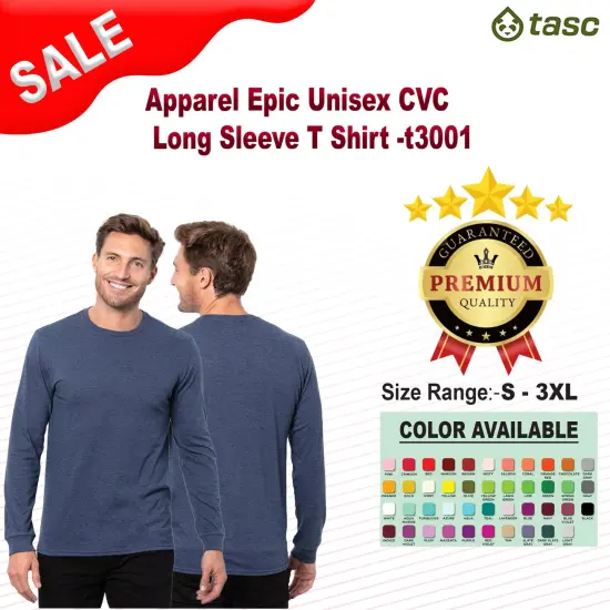 Threadfast Apparel&reg; Epic Unisex CVC Long Sleeve T-Shirt HEATHER RED {2}