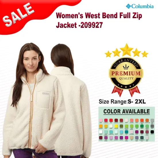 Columbia&reg; Women's West Bend Full Zip Jacket Chalk {2}