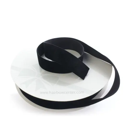 1" Velvet Ribbon (5yd & 25yd Spool Lengths) Black {4}
