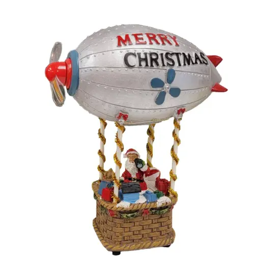 Hot Air Balloon Christmas Miniature. Christmas Village {1}
