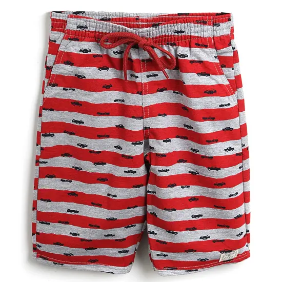 COMFORT ZONE Men's Swimming Trunk Set Red Stripe {3}