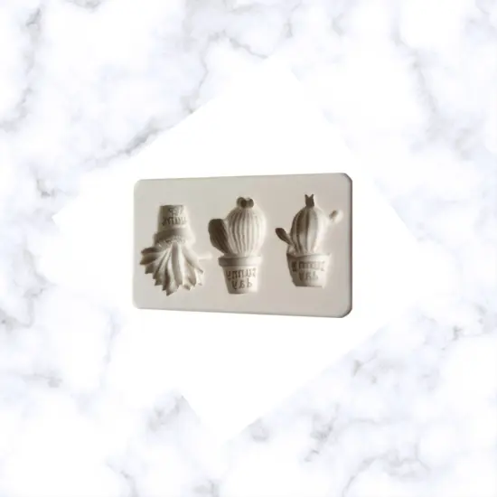 Cactus with Pots silicone mold {1}