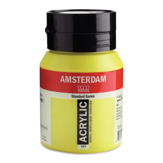 Amsterdam Standard Series Acrylic - Greenish Yellow, 500 ml bottle {1}