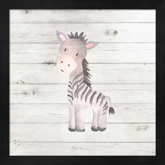 Watercolor Zebra by Tamara Robinson 13" x 13" Framed Wall Art {1}