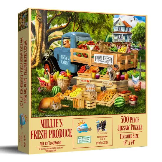 Sunsout Millie's Fresh Produce 500 pc Jigsaw Puzzle 28584 {3}