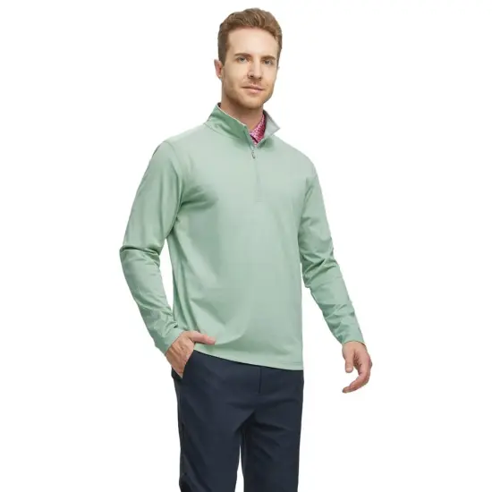 Adidas&reg; Lightweight Quarter Zip Pullover Collegiate Navy/ W {3}