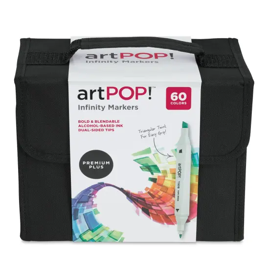 artPOP! Infinity Art Markers, 60 Colors, Dual Tip Alcohol Based Markers, Permanent Professional Markers for Drawing, Illustration, Sketching, Animation with Triangular Grip {3}
