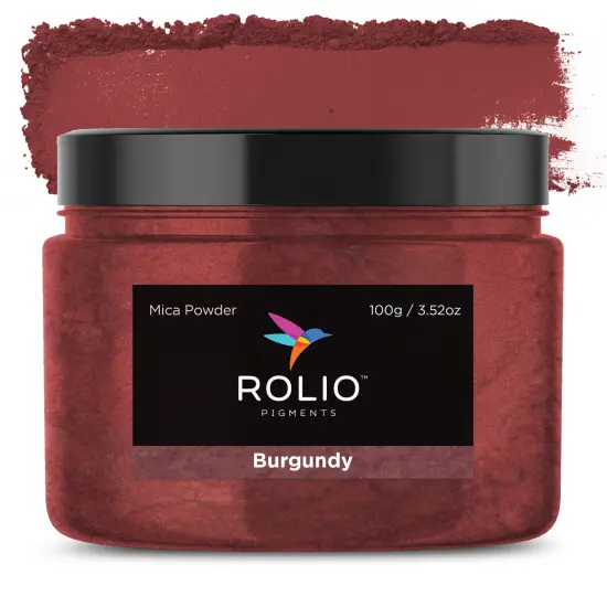 Rolio - 1 Jar Mica Powder (Burgundy) - 100g {1}