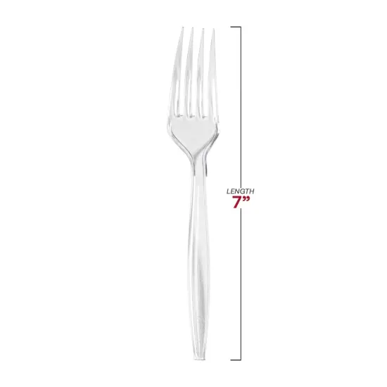 Clear Plastic Disposable Forks (1000 Forks) {3}