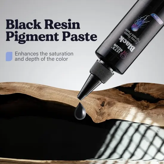 LET'S RESIN Black Epoxy Resin Pigment Paste,100ml High Concentrated Epoxy Resin Color Pigment for Resin Art, Opaque Resin Dye for Resin Painting, River Table, Resin Jewelry Making, Coaster {3}