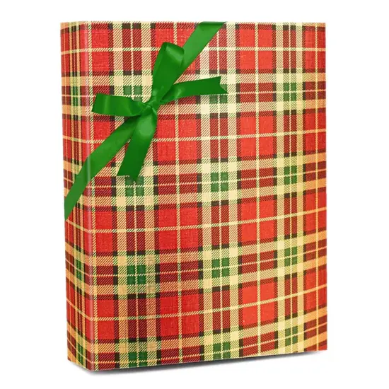 Plaid Christmas Wrapping Paper Rich Plaid 26 '' &times; 833 ' {4}