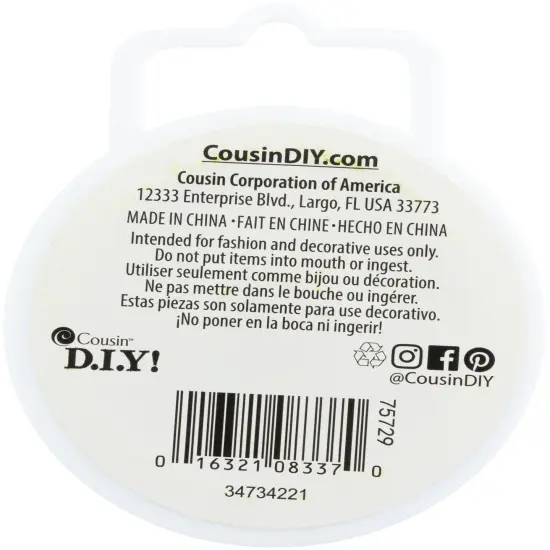 CousinDIY Fun Pack Stretch Cord Spool .8mmX50'-Clear {2}