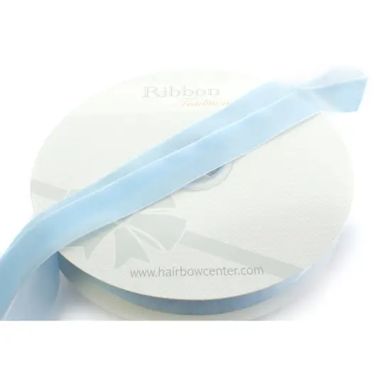 1" Velvet Ribbon (5yd & 25yd Spool Lengths) 308 Frosty Blue {3}