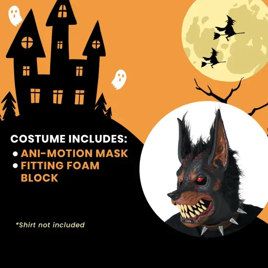 Hell Hound Ani-Motion Adult Costume Mask {6}
