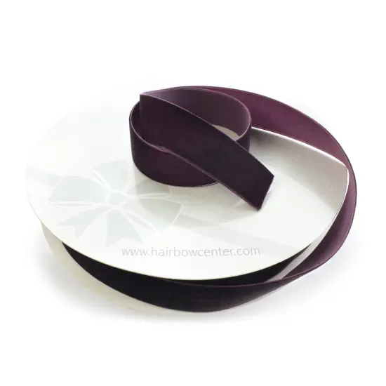 1" Velvet Ribbon (5yd & 25yd Spool Lengths) 290 Rustic Plum {4}