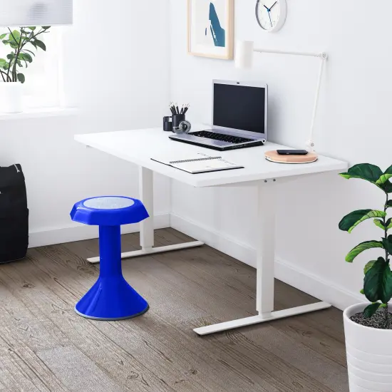 ACE Active Core Engagement Wobble Stool, Portable Flexible Seating, 18in Seat Height Blue {6}