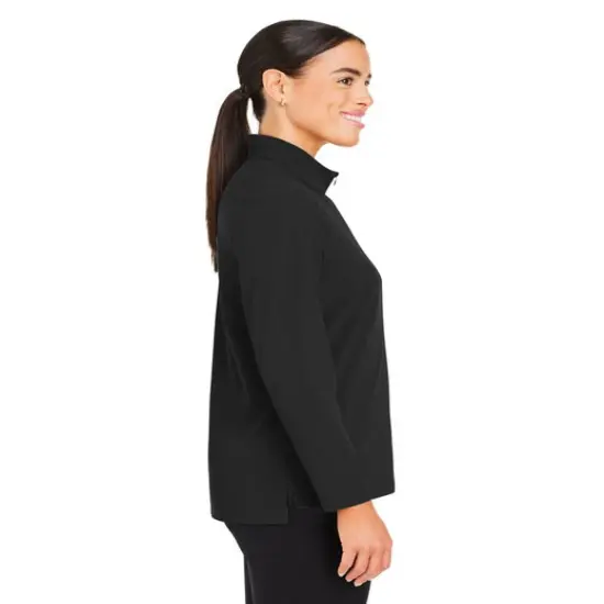 Devon & Jones&reg; Crown Lux Performance Ladies Windsor Welded Quarter-Zip NAVY {5}