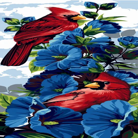 Needlepoint canvas for halfstitch without yarn Feather and Petal SE950.159 Seg De Paris Printed Tapestry Canvas {1}