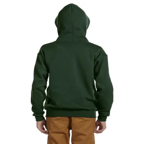 Jerzees&reg; Youth NuBlend Fleece Full-Zip Hooded Sweatshirt FOREST GREEN {5}