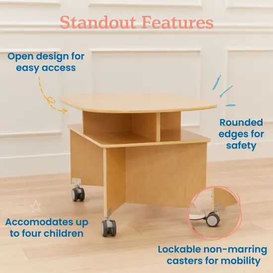 Collaboration Table, Kids Furniture Natural {5}