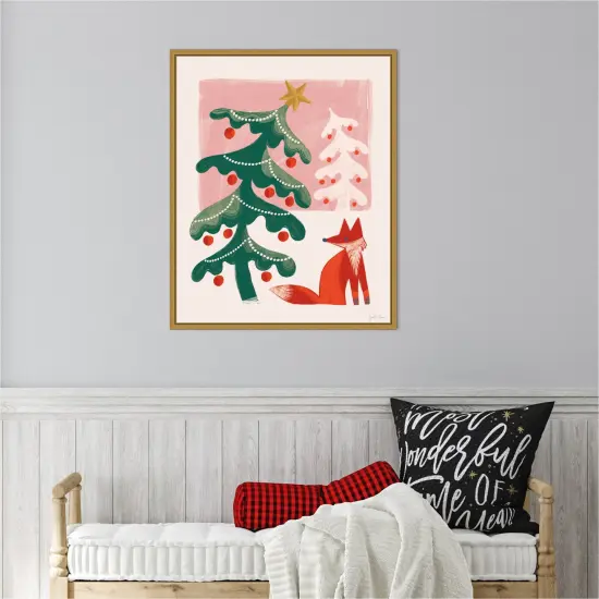 Retro Holiday III by Janelle Penner Framed Canvas Wall Art {6}