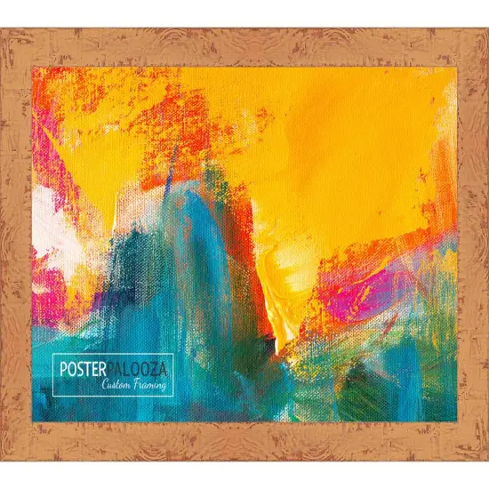 Shabby Chic Orange Picture Frame - UV Acrylic, Foam Board Backing, Hanging Hardware {7}